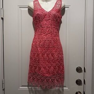 Elegant Pink Lace Dress